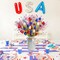 20in Patriotic Artificial Berry Stem Picks in Vase, 10pcs Red White and Blue Flowers Branches with Tulips Stars Pampas 4th of July Centerpieces for Tables Independence Day